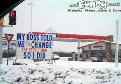 the sign